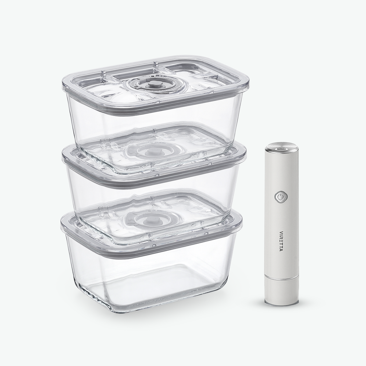 Vakuumbehälter aus Glas – Trio-Set (3er-Pack)