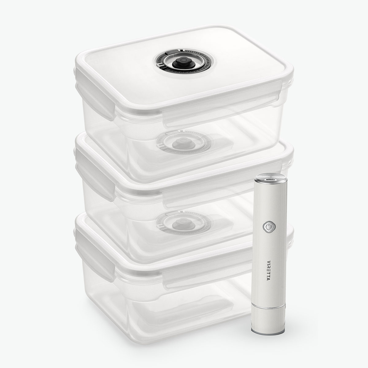 Vakuumbehälter aus Kunststoff – Trio-Set (3er-Pack)