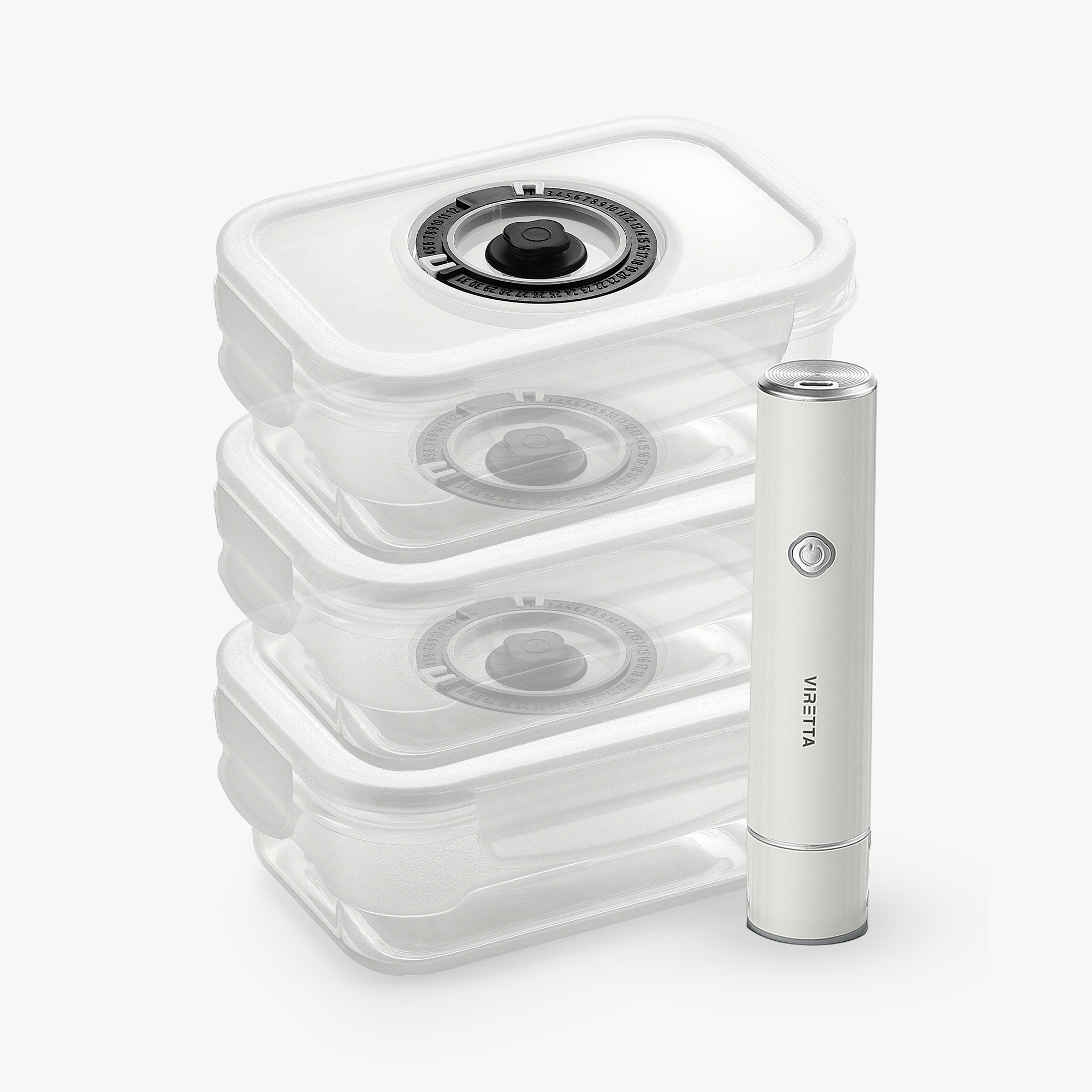 Plastic Vacuum Container – Trio Set (3-Pack)
