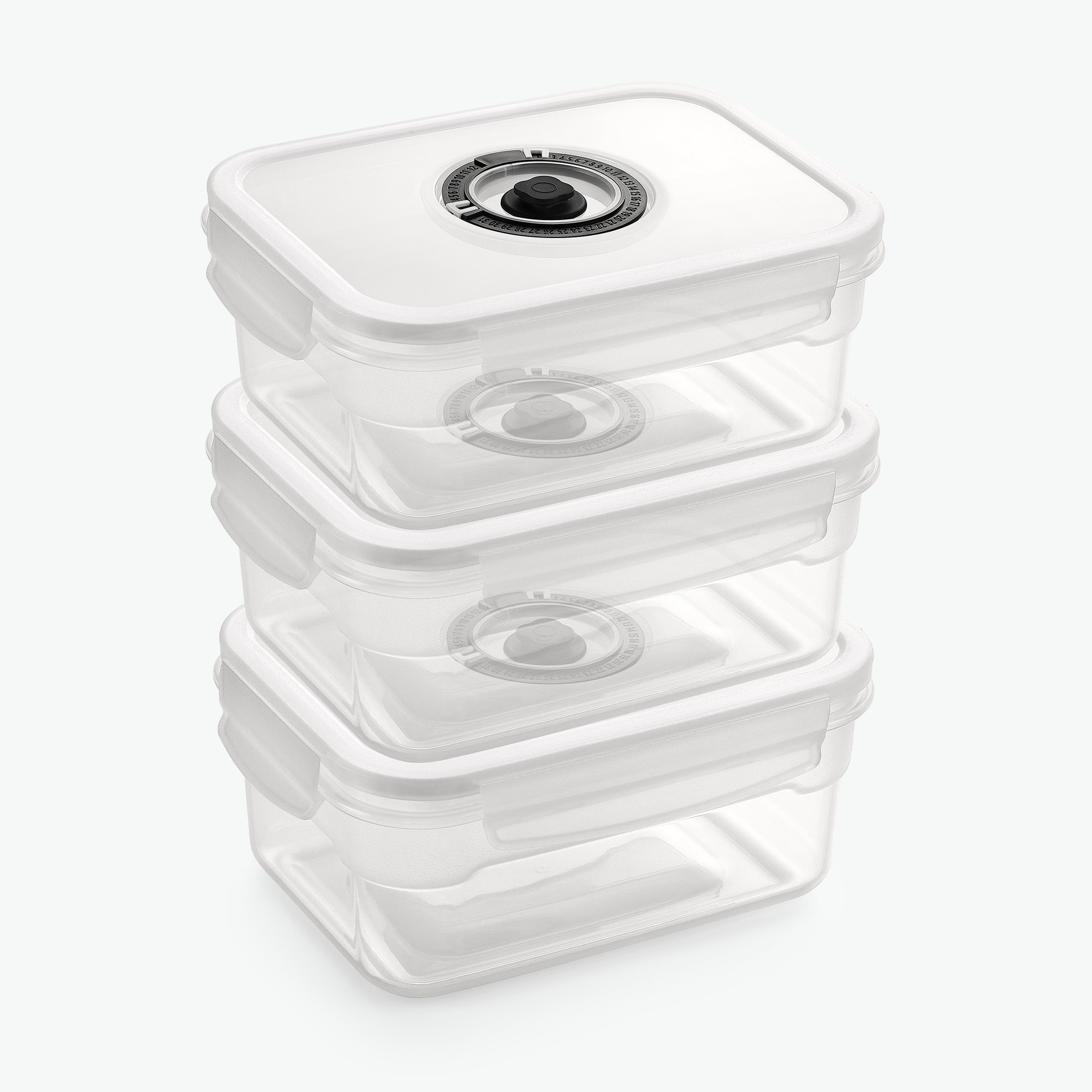 Plastic Vacuum Container – Trio Set (3-Pack)