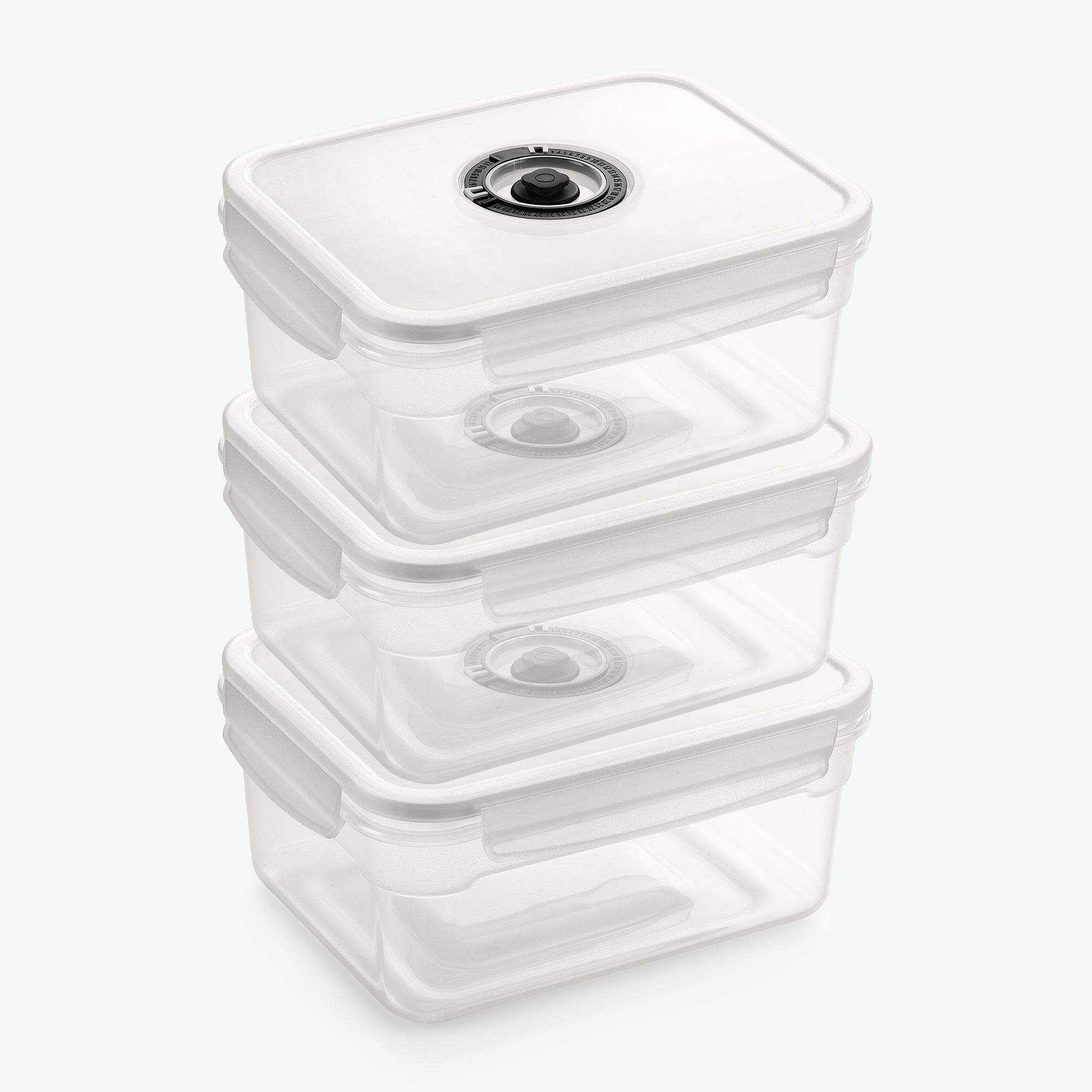 Plastic Vacuum Container – Trio Set (3-Pack)