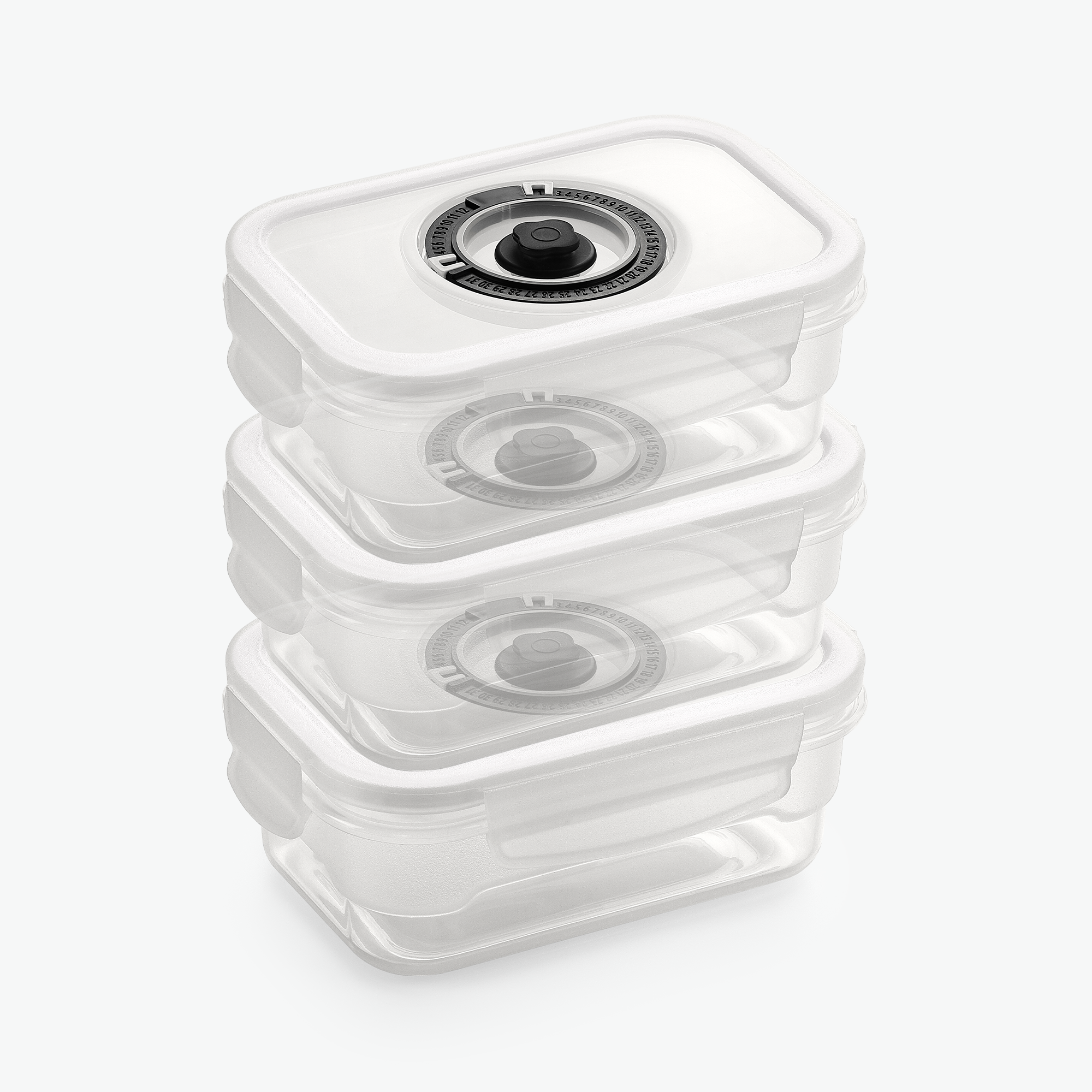 Plastic Vacuum Container – Trio Set (3-Pack)