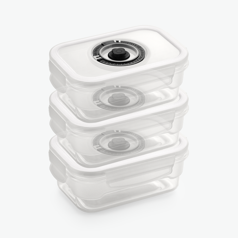 Plastic Vacuum Container – Trio Set (3-Pack)