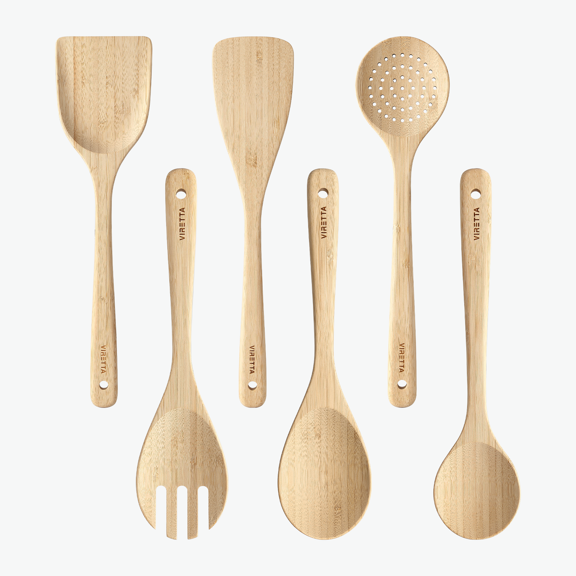 Bamboo Kitchen Utensil Set - 6 Pieces